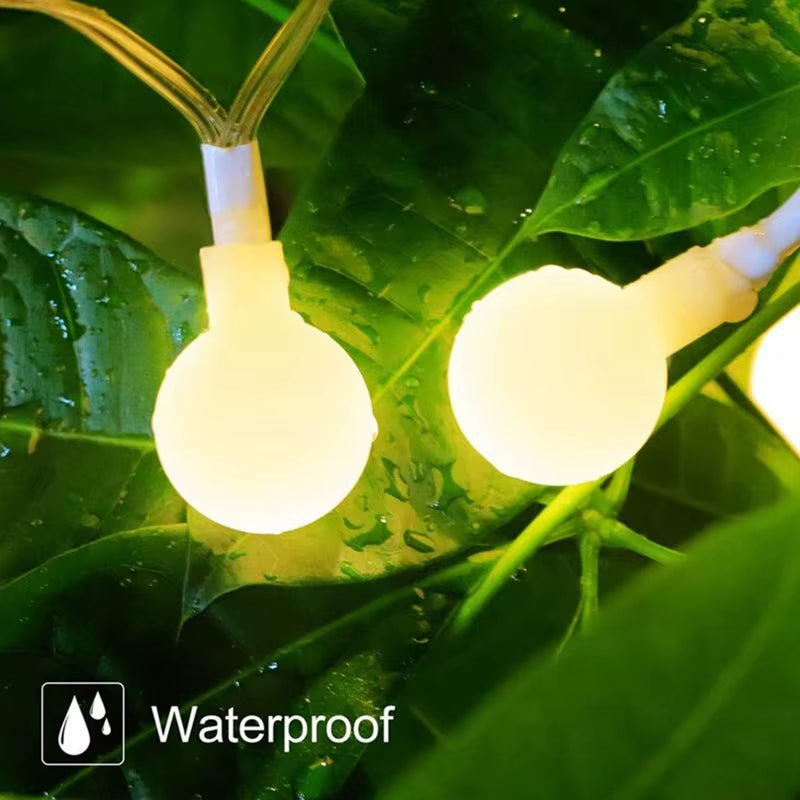 Led String Lights Usb Festoon Lights Outdoor Waterproof String Ball Lights Bedroom Christmas Lights Tree Fairy Lights Warm White
