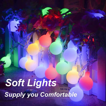 Led String Lights Usb Festoon Lights Outdoor Waterproof String Ball Lights Bedroom Christmas Lights Tree Fairy Lights Warm White