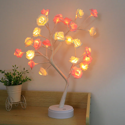 New LED Rose Tree Lamp Touch Screen Small Desk Lamp