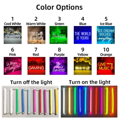 Custom LED Neon Sign – Personalized Wall Decor for Home, Room & Business
