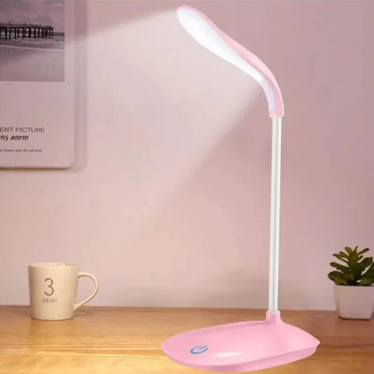 LED Table Lamp USB Chargeable 3 Color Stepless Dimmable Desk Lamp Touch Foldable Eye Protection Reading Night Light Rechargeable